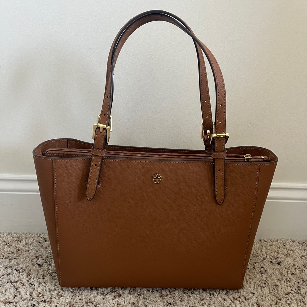Tory Burch Brown Leather Tote Bag